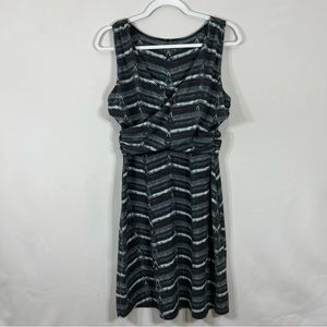 Athleta Faux Wrap Gray midi Dress Medium